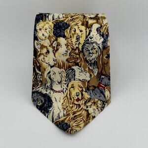 Giorgio Silk Tie Dog Breed‎ Novelty Necktie All Over Animal Print Wide
